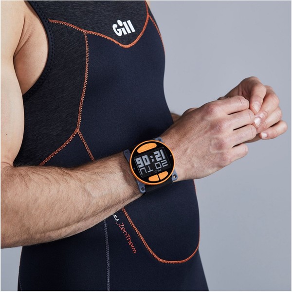 2024 Gill Stealth Timer Sailing Watch W016 Black / Orange Sailing